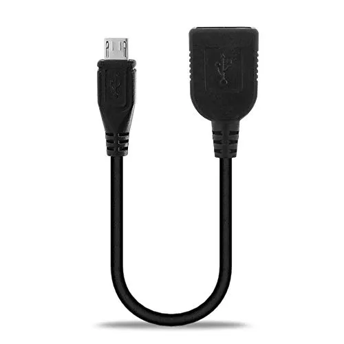 subtel USB OTG Kabel kompatibel mit Acer Iconia A1 / A3 / B1 / One 10 / W1 / W4 Tablet On The Go Adapter Micro USB Stecker auf USB A Buchse, Host Anschluss Adapterkabel PVC schwarz