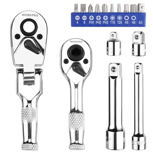 WORKPRO 2-teiliges Mini-Ratschen-Set, 3/8