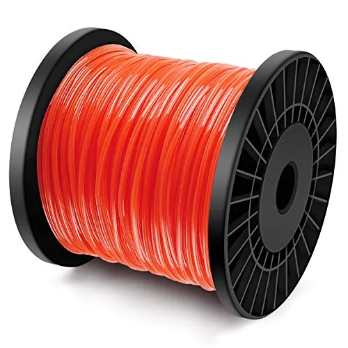 Forever Speed Rasentrimmer Faden Trimmerfaden Rasen Mähfaden Ersatzfaden Nylonfaden Motorsense Trimmerschnur 5-Kant Durchmesser 2,8 mm x 100 Meter Rot