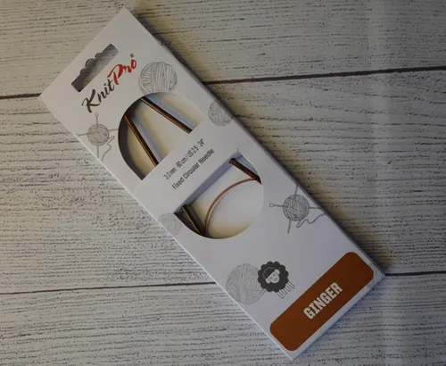 KnitPro Rundstricknadel 3,0mm 60cm lang „Ginger“ Stricknadel aus Schichtholz