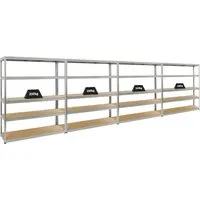 PROREGAL Mega Deal 4x Schwerlastregal Giant Elephant 180x150x45 cm - 4 Schwerlastregale im Set, ideal für Werkstatt und Garage. Hohe Traglast von 200 kg pro Fachboden, einfache Steckmontage und flexible Kombinationsmöglichkeiten. Robuste MDF-Böden und pulverbeschichtetes Metall für lange Lebensdauer.