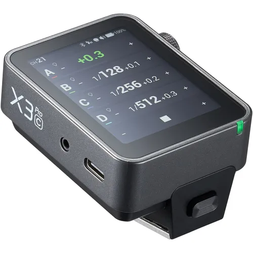 Godox Transmitter X3Pro C für Canon - Praktischer Godox Transmitter X3Pro C für Canon mit intuitivem Touchscreen. Unterstützt die Steuerung von bis zu 16 Beleuchtungsgruppen für kreative Fotografie und optimale Lichtverhältnisse.