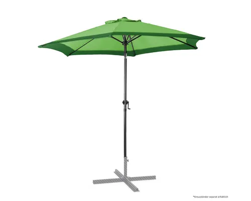 ONDIS24 Marktschirm 2,5 Meter mit Kurbel und Knick-Gelenk - Sonnenschirm mit 250 cm Durchmesser, UV-Schutz 50 und flexiblem Knick-Gelenk für individuellen Schatten. Ideal für Garten, Terrasse und Balkon.