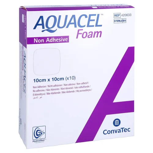 Aquacel Foam nicht adhäsiv 10x10 cm Verband