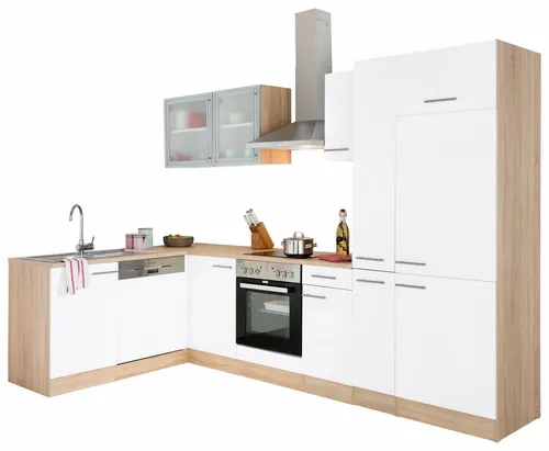 OPTIFIT Winkelküche Kalmar, Stellbreite 300x175 cm, wahlweise mit E-Geräten, mit Arbeitsplatte