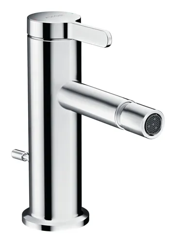 Axor One Einhebel-Bidetmischer - Chrom, 113 mm Ausladung - Bidetarmaturen mit eleganter Zugstangen-Ablaufgarnitur für präzise Wassersteuerung und modernes Design.