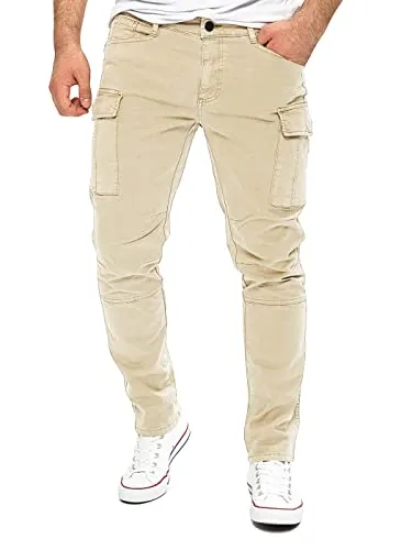 Yazubi Jayden - Braune Cargohose für Herren mit Taschen - Wanderhosen für Herren mit schmalem Tapered-Fit Schnitt, extraweicher Baumwolle und vielen Taschen für hohen Tragekomfort und Stauraum, ideal für Outdoor-Aktivitäten.
