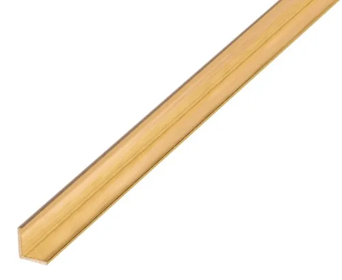 Alberts Winkelprofil Messing 6x6x0,8/1m - Gleichschenkliges Winkelprofil aus Messing, ideal für präzise Konstruktionen. Maße: 6x6 mm, 1 m lang, robust und vielseitig einsetzbar in Bauprojekten.