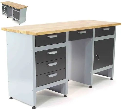 Apex Werkbank 06276 mit 6 Schubladen - Robuste Montagewerkbank mit 6 praktischen Schubladen für optimale Organisation, ideal für Werkstätten und Heimwerkerprojekte.