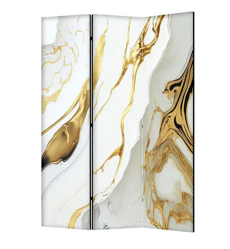 Framed Concept Paravent aus Holz, eleganter Raumteiler 135x172 cm - Hochwertiger Paravent mit beidseitigem Druck auf italienischer Leinwand. Stabiler Naturholzrahmen, ideal für Home-Office oder Wohnräume. Lichtbeständig und kinderfreundlich – kein Zusammenbau erforderlich!
