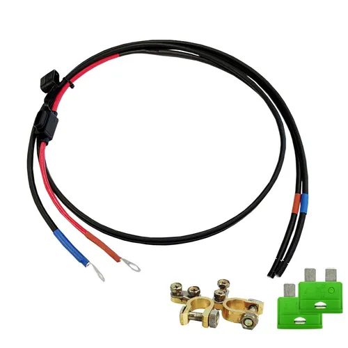 Produktbild Kabel 1,5m 6mm² Batteriekabel mit 30A Sicherung M8 Kabelschuh Batteriepolklemmen