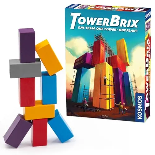 Towerbrix - Kooperatives Bauspiel | Schnelles Familienspiel | Verstecktes Ziel | Ab 10 Jahren | Kosmos