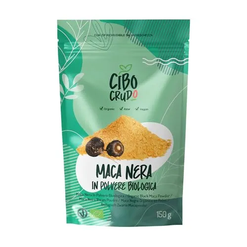 Bio Maca Pulver Schwarz - 150g. Schwarzes Maca Pulver Reine aus Peru für Maca Coffee aus Rotes Maca Wurzel. Quelle für Antioxidantien Vitamin C Eisen Kalzium und Kalium. Organic Black Maca Powder.