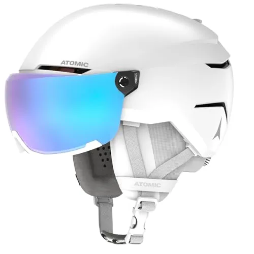 Atomic Savor Visor Stereo Skihelm mit Visier in weiß von Atomic