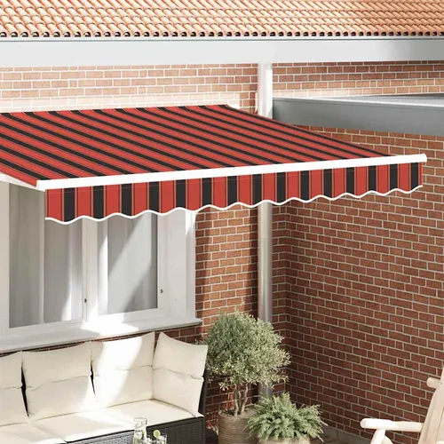 vidaXL Markisenschürzen-Ersatz Orange und Schwarz 330 x 20 cm