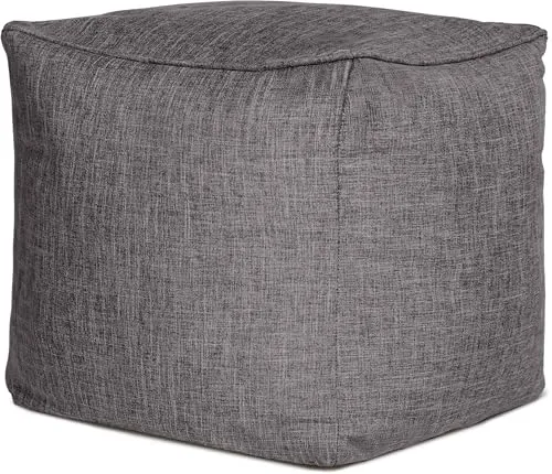 Green Bean Sitzsack-Hocker Home Linen Cube 40x40x40cm - Dunkelgrau - Vielseitiger Sitzhocker mit abnehmbarem Leinenbezug, ideal als Fußhocker oder Sitzgelegenheit. Hochwertige EPS-Perlenfüllung sorgt für optimalen Komfort. Pflegeleicht und in verschiedenen Farben erhältlich.