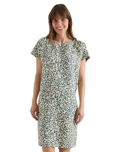 Cecil Damen Knielanges Kleid aus Leinenmix mit Print