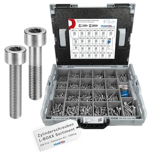 Frantos L-Boxx 1500 Tlg. DIN 912 Zylinderkopfschrauben Sortiment