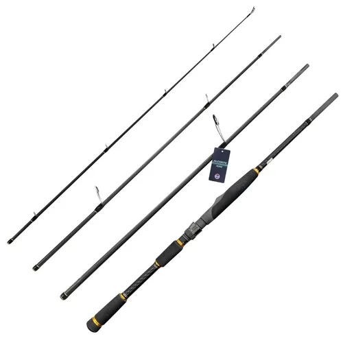 Hearty Rise Wanderer 2,30m 5-21g - Spinnrute - Angelruten - Kompakte 4-teilige Spinnrute für aktives Raubfischangeln, extrem sensibel und ideal für Reisen dank geringen Transportmaß!