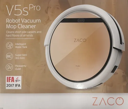 Produktbild ZACO V5S Pro Saugroboter mit Wischfunktion – Luxus in Gold