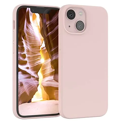 EAZY CASE Premium Silikon Handyhülle kompatibel mit iPhone 13 Mini Slimcover mit Kameraschutz und Innenfutter, Silikonhülle, Schutzhülle, Bumper, Handy Case, Hülle, Softcase, Rosa