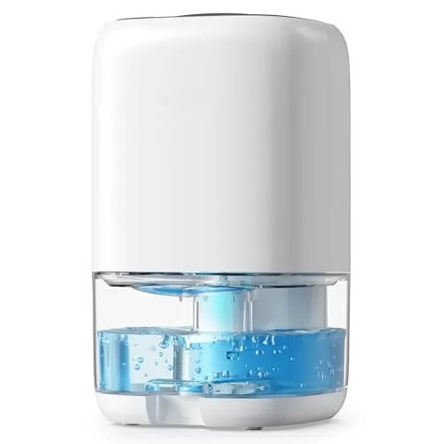 CONOPUPlus Luftentfeuchter 1000ML, Luftentfeuchter Elektrisch für Zuhause mit 7 Farbiger LED, Kompakt, Leise & Effizient für Kleine Räume, Ideal für Badezimmer, Schrank