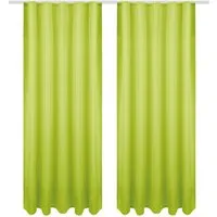 Bestgoodies Dekoschal Ellen Universalband Blickdicht 2er Pack 140 cm x 245 cm Grün