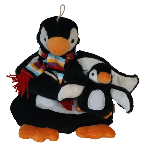 Wärmflasche Pinguin Plüschtier 0,8 L Gummi-Wärmflasche Kuscheltier Wärmkissen Kö