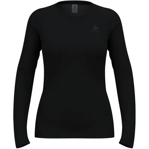 Odlo Damen Active F-dry Light Langarmshirt - Schwarz, Größe L - Funktionsunterwäsche für Damen, schnell trocknend mit innovativer F-Dry-Technologie, ideal für Outdoor-Aktivitäten und ein angenehmes Tragegefühl.