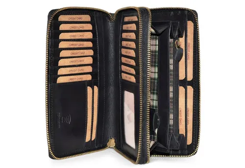 Benthill Damen Geldbörse Echt Leder XXL von Benthill