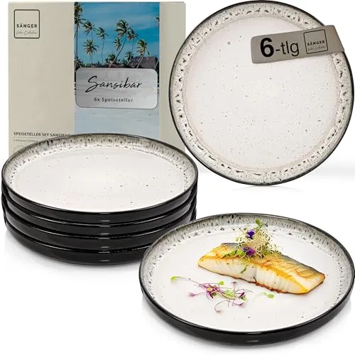 SÄNGER Sansibar Teller Set 6 Personen in grau von Sänger
