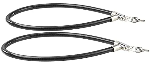 PEARL Kabel-Fahrradschloss: 2er Pack Hochwertiges Stahl-Kabelschloss mit 18-mm-Stahlseil, 100 cm (Drahtseil Schloss, Kabel-Schloss, Zylinderschloss)