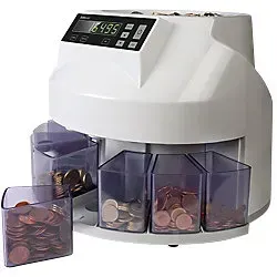 Safescan Münzzähl- und Sortiermaschine 1250 - Schnelles Zählen von bis zu 220 Münzen pro Minute, ideal für den täglichen Einsatz mit LCD-Display und Bündelungsfunktion