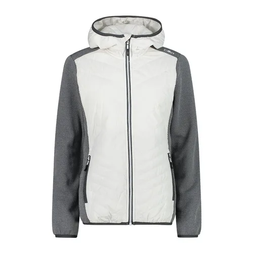 CMP Hybridjacke in Weiß - 38 - Funktionsjacken mit Feel Warm Flat Technologie, wärmeisolierend, atmungsaktiv und schnelltrocknend – ideal für aktive Outdoor-Aktivitäten.