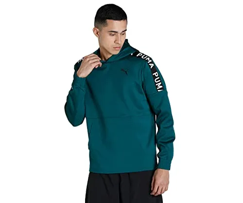 Puma Fit Fleece Hoodie Pullover Herren - Grün - XXL - Herren-Sweatshirt mit warmCELL-Technologie für optimale Wärme und Komfort beim Training, ideal für kalte Klimazonen. Hergestellt aus mindestens 20 % recyceltem Material.