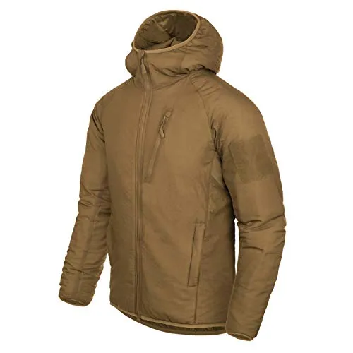 Helikon-Tex Taktische Feldjacke Wolfhound Hoodie - Winddichte Outdoorjacke in Coyote, Größe XL - Die Helikon-Tex Wolfhound Hoodie ist leicht, warm und ideal für Outdoor-Aktivitäten. Mit 4 Taschen und winddichtem Material bietet sie optimalen Schutz bei wechselhaftem Wetter.