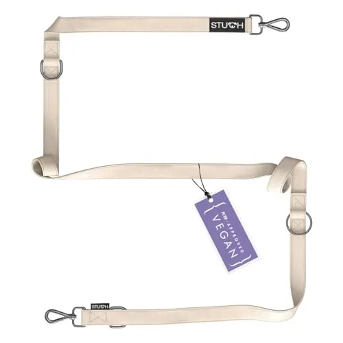 STUCH Hundeleine - Robuste Multifunktionsleine (7 in 1) - längenverstellbare Führleine - Für kleine, mittlere und große Hunde, Farbe:Beige, Größe:M (2,0cm x 200cm)