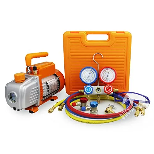 BACOENG Vakuumpumpe klimaanlage Set für HVAC/Auto AC Kältemittelaufladung, Klimaanlage Auto Befüllen Manifold Gauge Set Ideal für R134A R407C