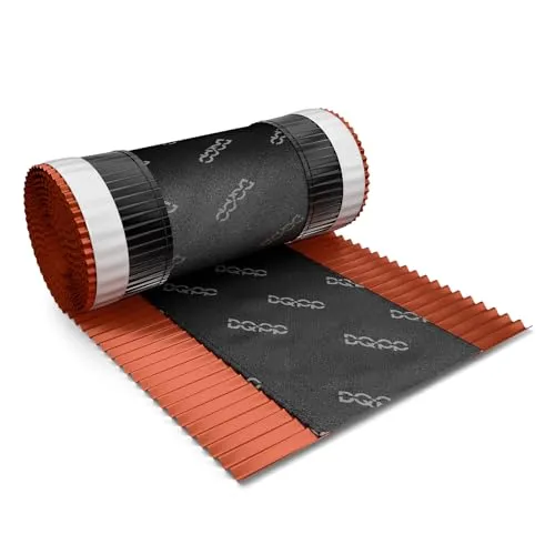 DQ-PP FIRSTBAND | Länge 5m | vRoll | Breite 320mm | Ziegelrot RAL 3011 |Aluminium PP Vlies | Selbstklebend | Dach Dachfirst Firstrolle First Rollfirst Band | Grat Gratrolle Gratband Firstabdeckung