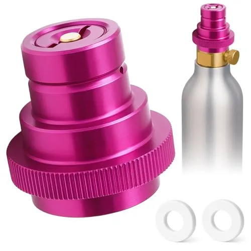 Druuzyl CO2 Schnelladapter Quick-Adapter für 425g Zylinder, Kompatibel mit Duo/Terra/Art, TR21-4 Trapezgewinde(Inkl. Dichtung)