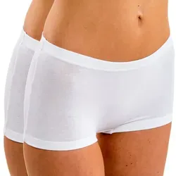 HERMKO Panty 5700 5700 2er Pack Damen Panty aus anschmiegsamer Baumwolle / Elastan weiß 52/54 (XXL)