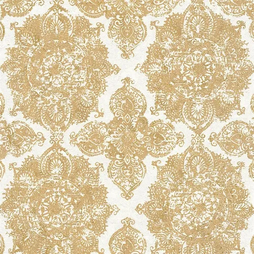 A.S. Création Trendwall Vliestapete Tapete Ornamente barock metallic weiß