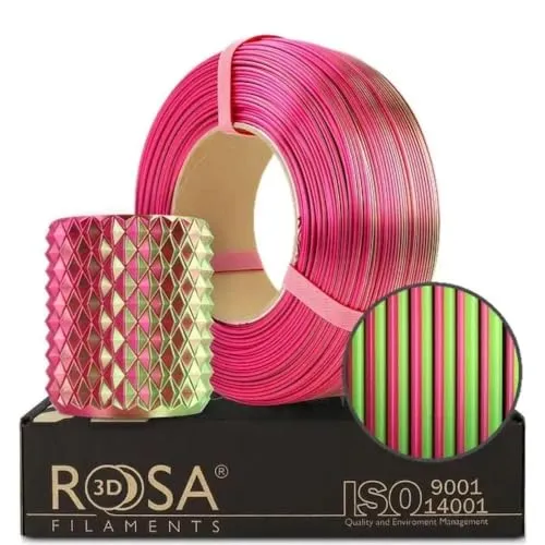 ROSA3D PLA Magic Silk Filament 1.75 mm für 3D Drucker | Leicht Glänzend PLA 3D Drucker Filament | Drachenfrucht Refill 1 kg