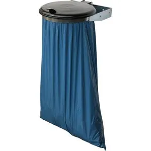 Renner Müllsackständer 8001, für 1x 120 Liter, mit Deckel, zur Wandmontage, aus Metall