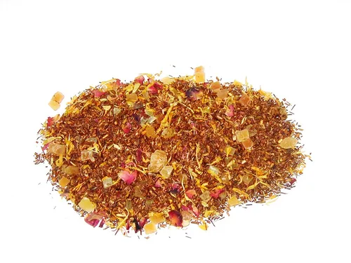 Pfirsich Rooibos Tee mit Blüten 100g lose 1kg/32,00€ g1 Tee-Meyer
