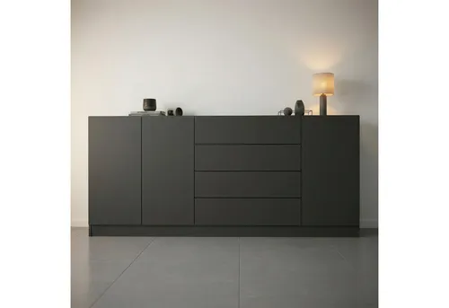 Borchardt Möbel Sideboard Vaasa, 190 cm, schwarz matt