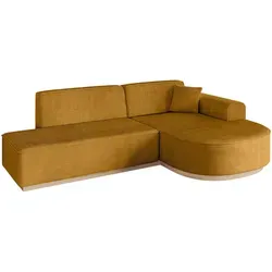 Altdecor Ecksofa, Currygelb, Textil, 3-Sitzer, 243x171 cm, Wohnzimmer, Sofas & Couches, Wohnlandschaften, Ecksofas
