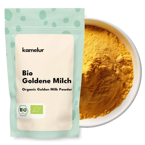 Kamelur 500g BIO Gewürzmischung Goldene Milch Pulver - für Kurkuma Latte mit ausgewogenem Geschmack - Golden Milk