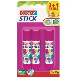 tesa Stick Klebestift Permanent Farblos 3 Stück à 10 g von tesa