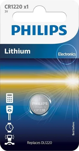 CR1220 PHILIPS Minizelle Lithium Knopfzelle Knopfbatterie Batterie 1er Blister